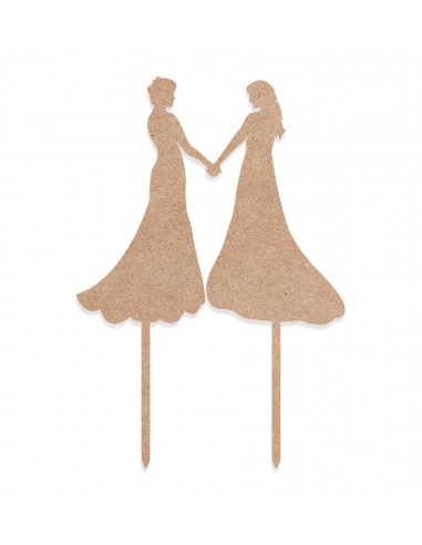 Cake Topper Love 'Pareja de Novias'