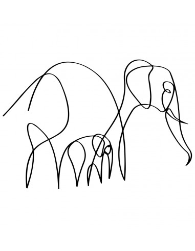 Elefantes en una línea